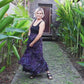 Tiered maxi skirt made of hand-dyed cotton/ Limited edition
