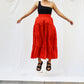 Tiered maxi skirt  made of hand-dyed cotton/ Limited edition