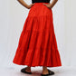 Tiered maxi skirt  made of hand-dyed cotton/ Limited edition